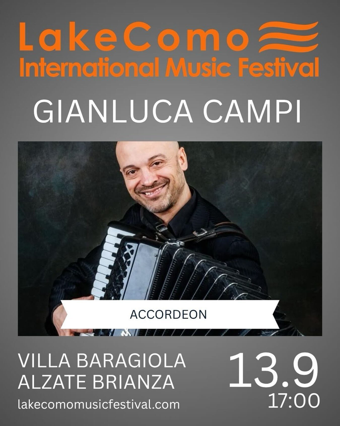 Ultimo concerto della stagione 2026 con Gianluca Campi. Tutte le info su lakecomofestival.com